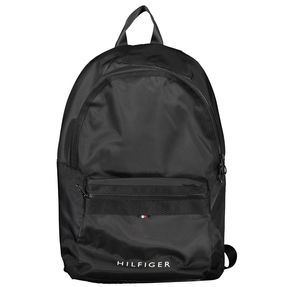 Tommy Hilfiger Black Polyester Men Backpack | Regal Royce