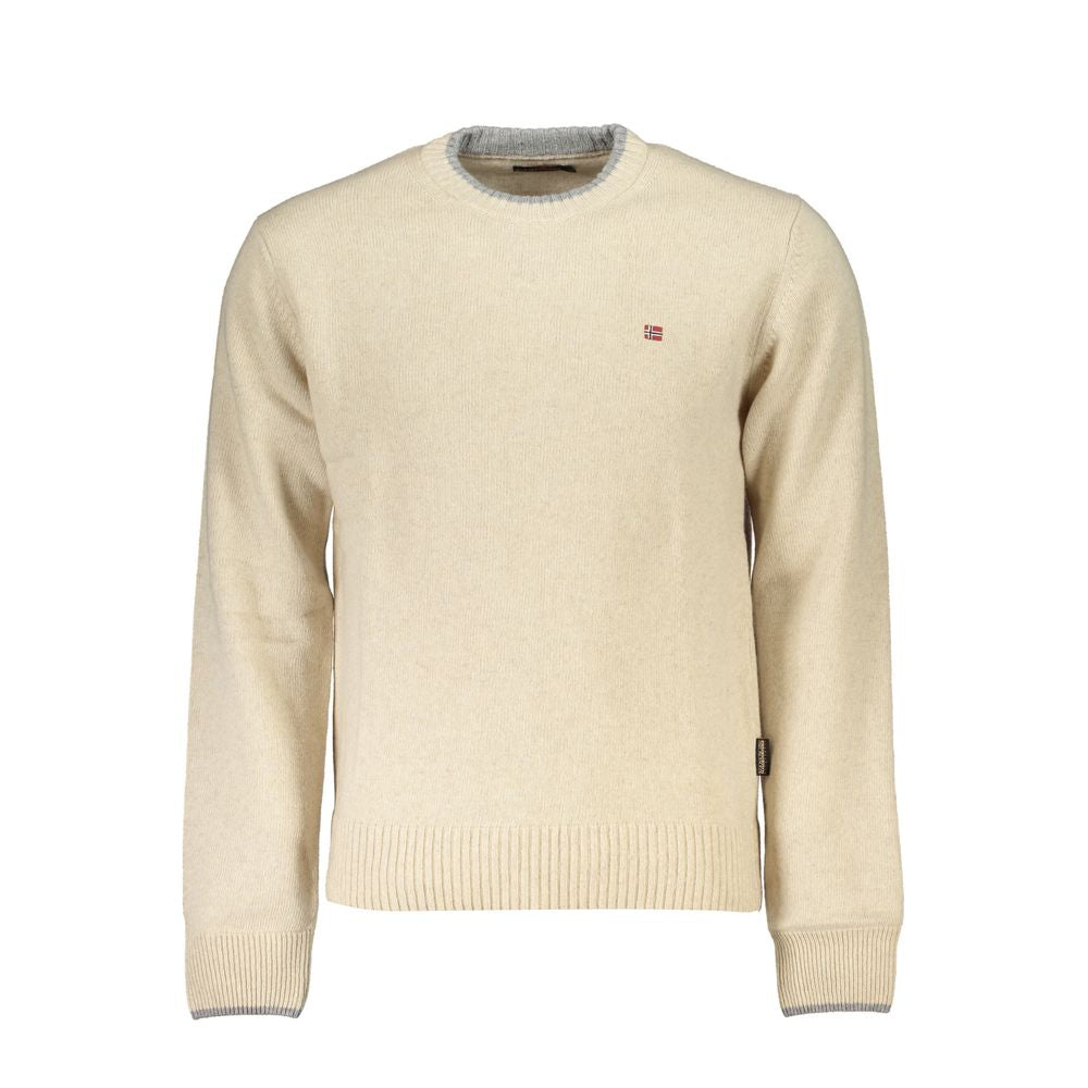 Napapijri Beige Tessuto Men Sweater | Regal Royce