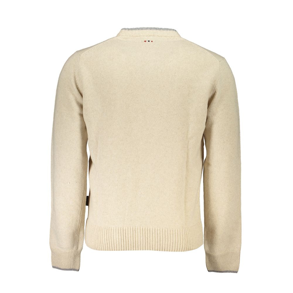 Napapijri Beige Tessuto Men Sweater | Regal Royce
