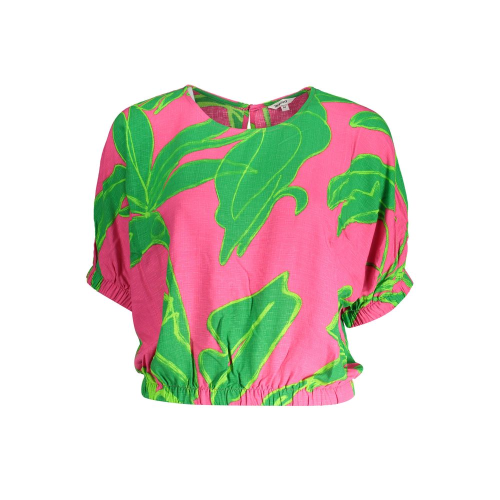 Desigual Pink Viscose Women Top | Regal Royce