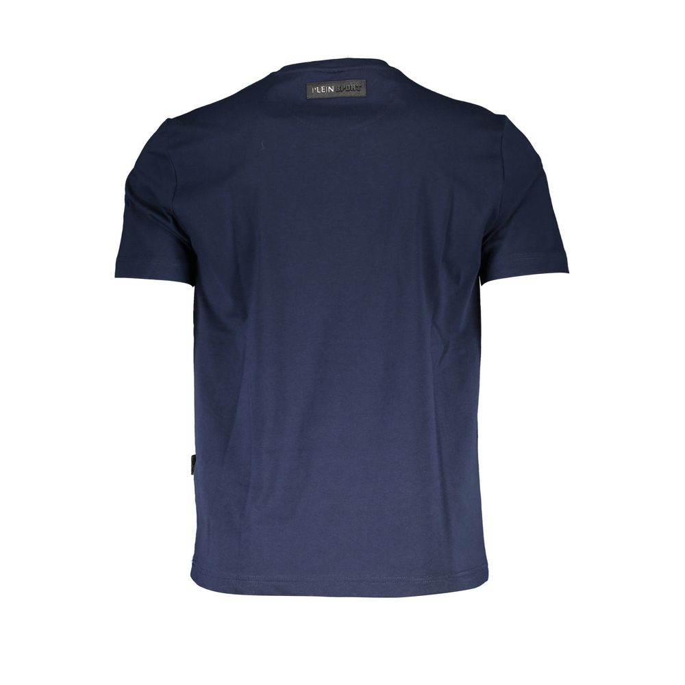 Plein Sport Blue Cotton Men T-Shirt | Regal Royce