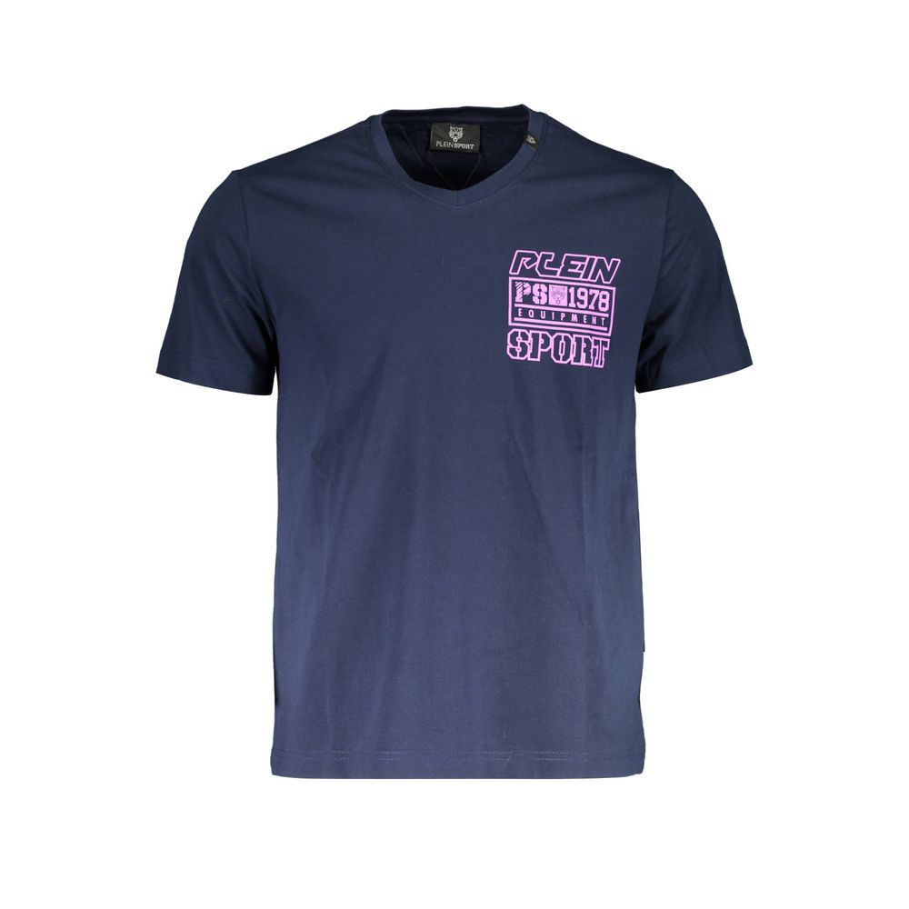 Plein Sport Blue Cotton Men's T-Shirt | Regal Royce