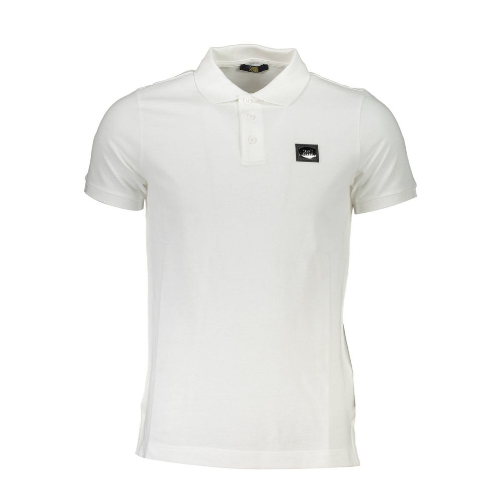 Cavalli Class Bianco Cotton Men Polo | Regal Royce