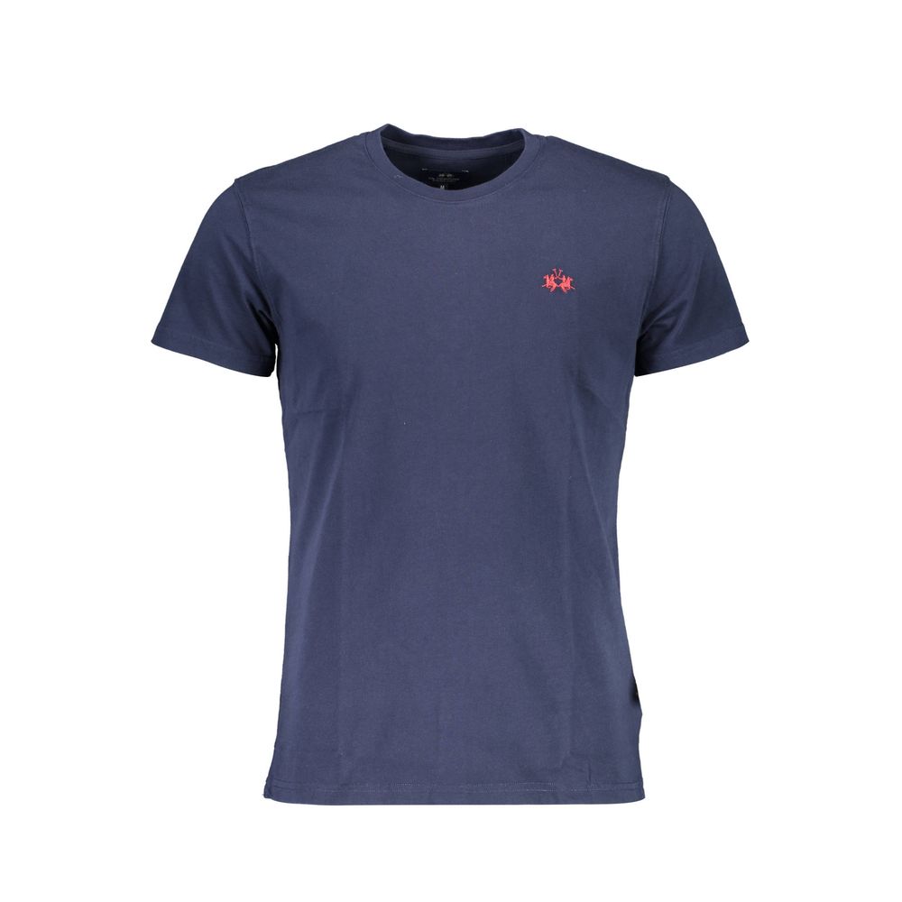 La Martina Blue Cotton Men T-Shirt | Regal Royce