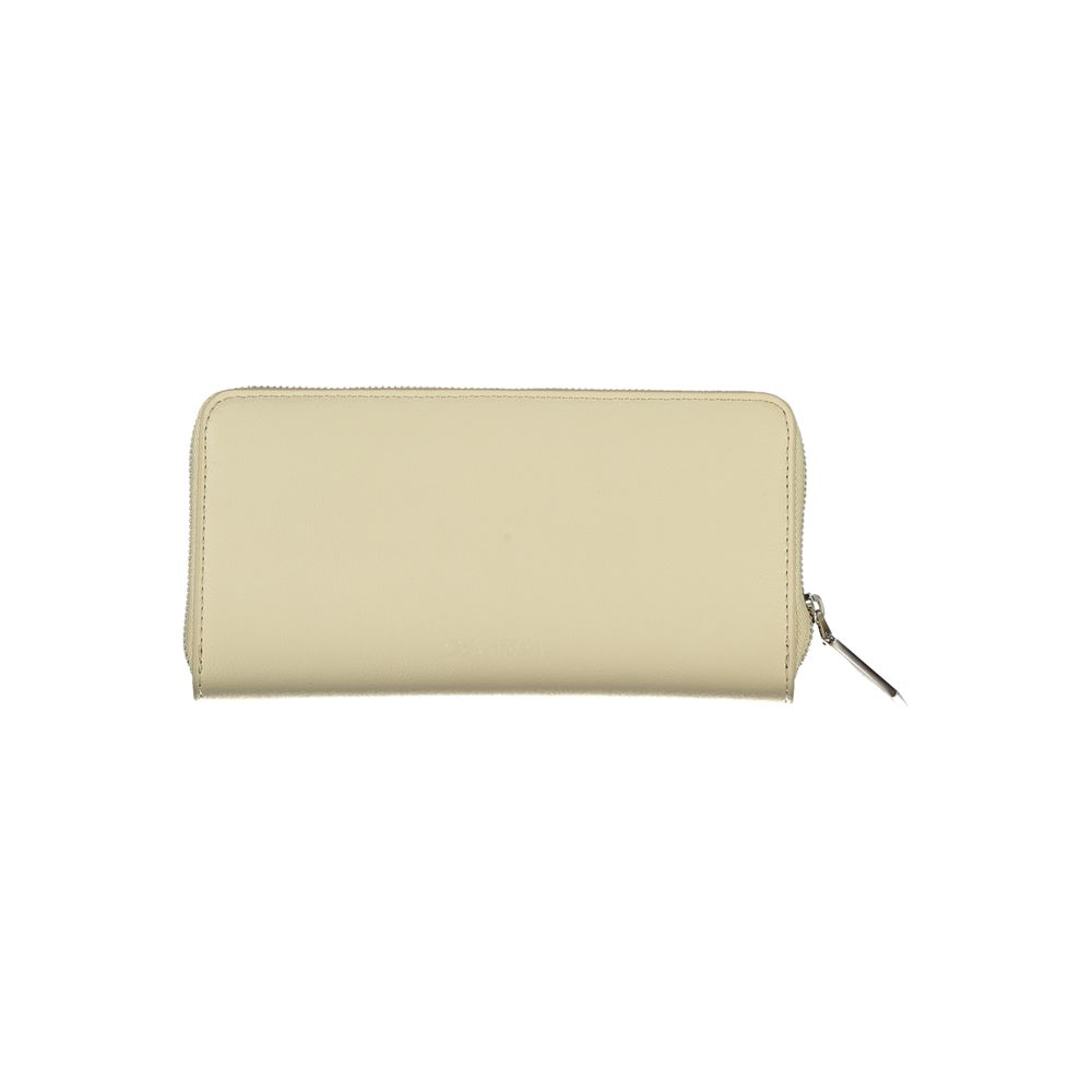 Calvin Klein Beige Polyurethane Women Wallet | Regal Royce