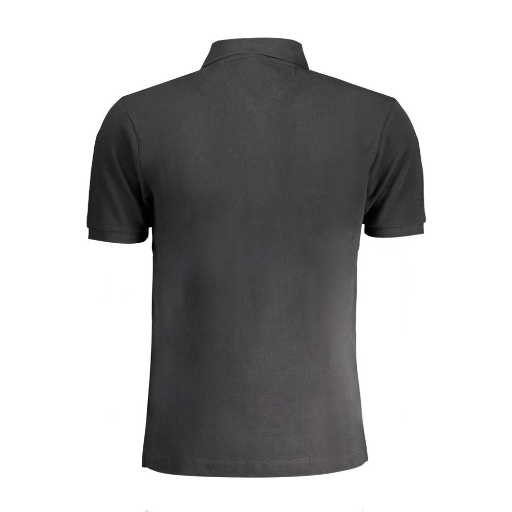 La Martina Black Cotton Men's Polo Shirt | Regal Royce