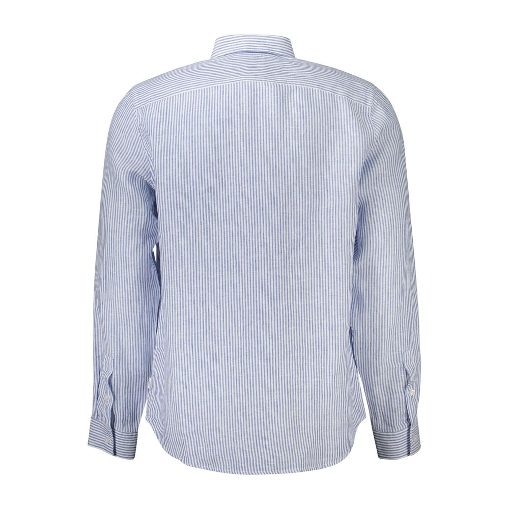Guess Jeans Blu Linen Men Shirt | Regal Royce