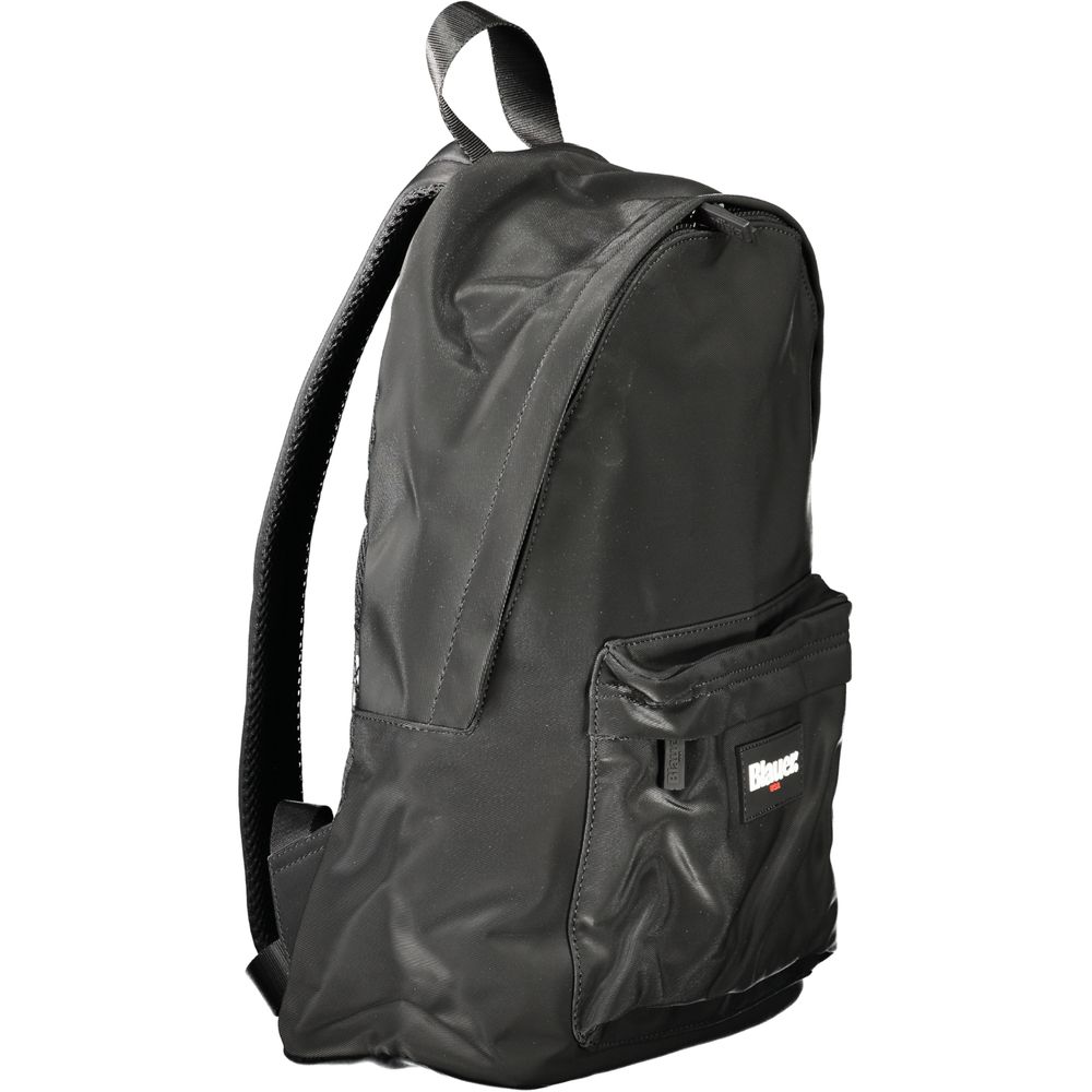 Blauer Black Polyester Men Backpack | Regal Royce