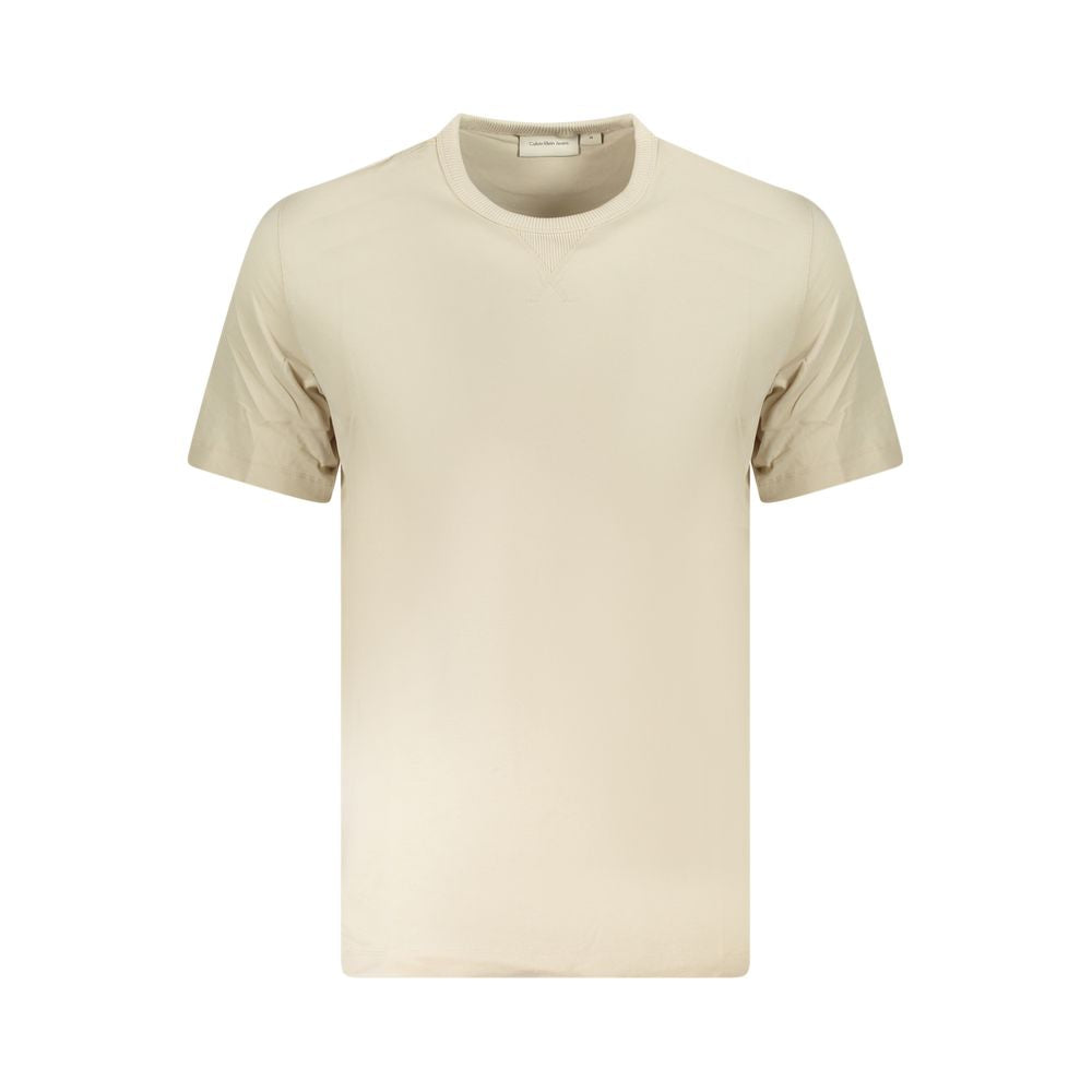 Calvin Klein Beige Cotton Men T-Shirt | Regal Royce