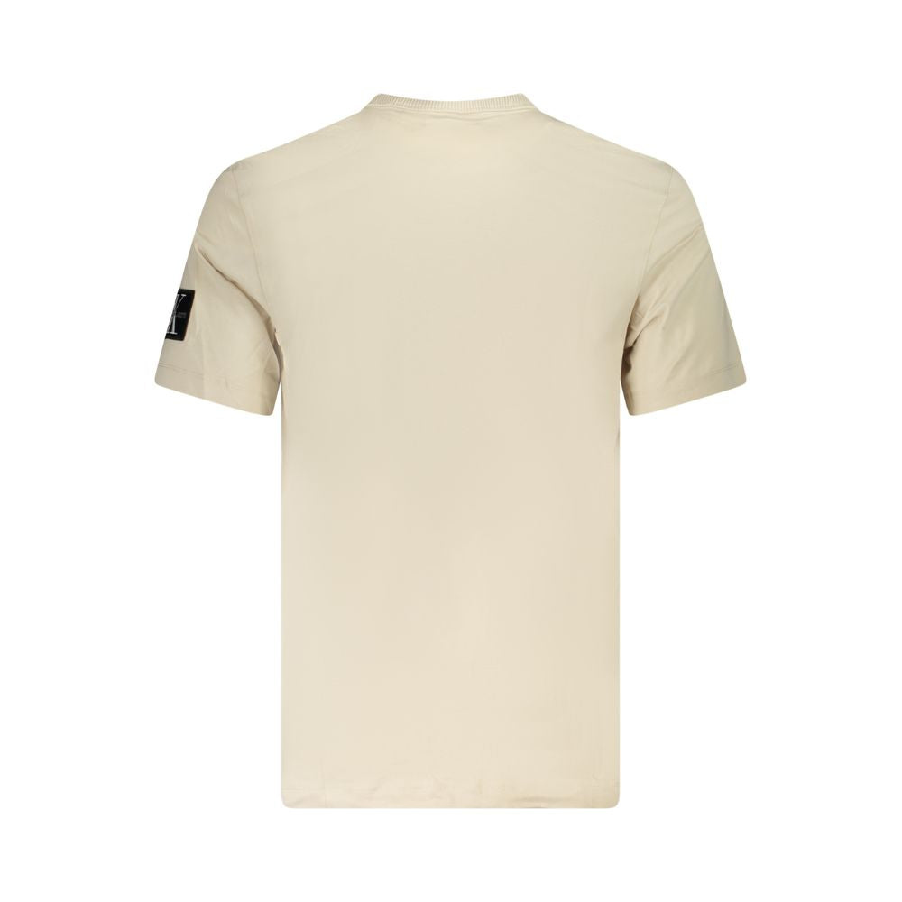 Calvin Klein Beige Cotton Men T-Shirt | Regal Royce
