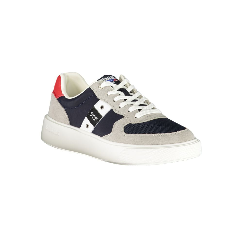 Blauer Blue Polyurethane Men Sneaker | Regal Royce