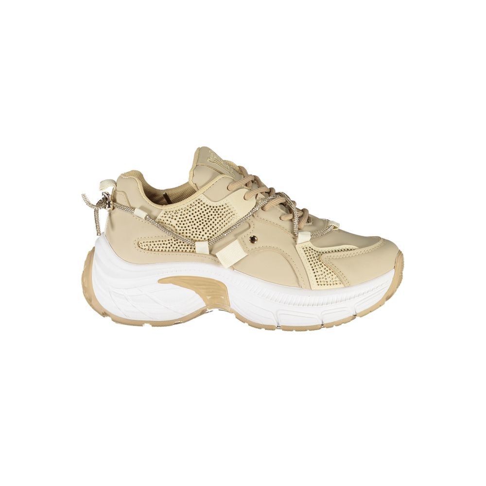 Laura Biagiotti Beige Polyester Women Sneaker | Regal Royce