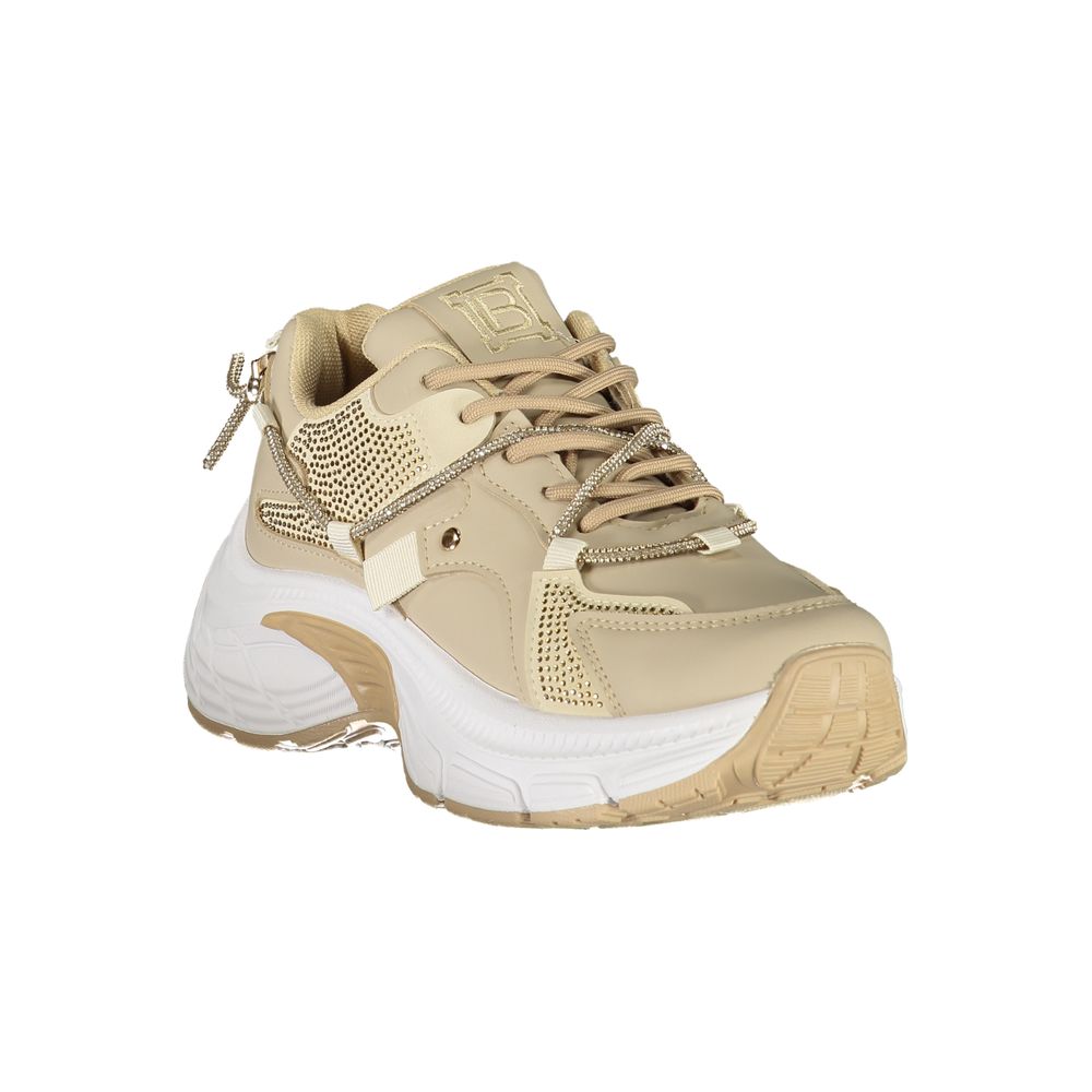 Laura Biagiotti Beige Polyester Women Sneaker | Regal Royce
