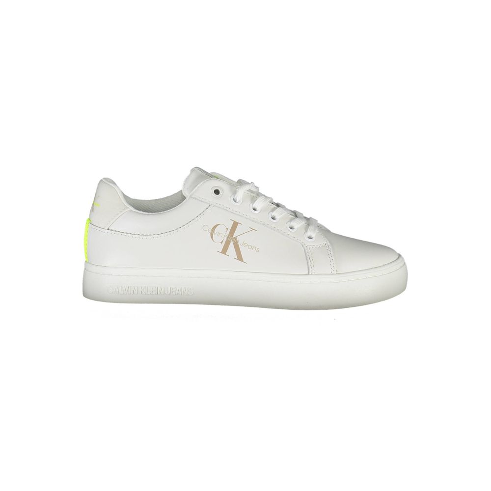 Calvin Klein White Leather Women Sneaker | Regal Royce