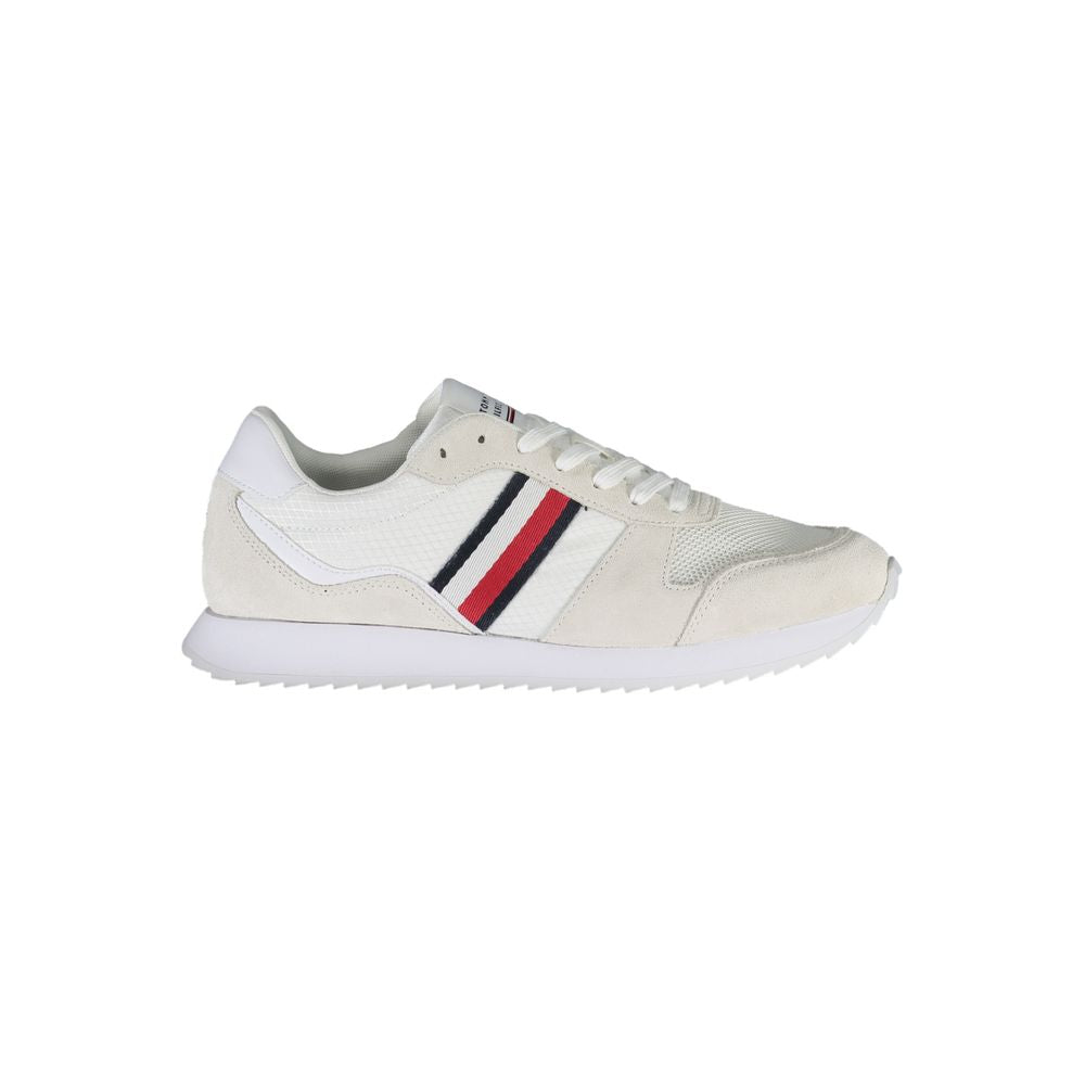Tommy Hilfiger White Polyester Men Sneaker | Regal Royce