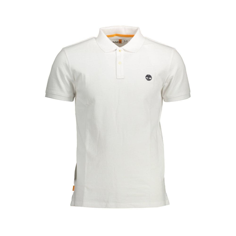 Timberland White Cotton Men Polo Shirt | Regal Royce