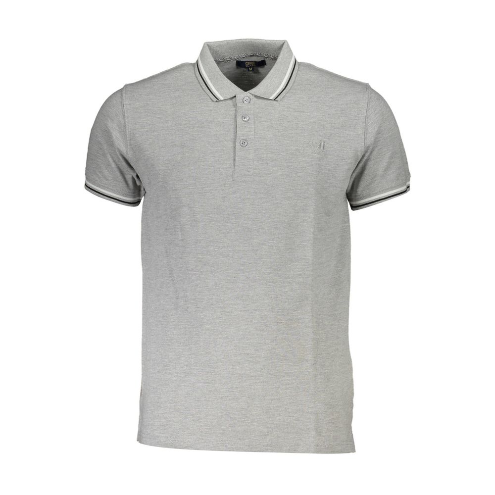 Cavalli Class Grigio Cotton Men Polo | Regal Royce