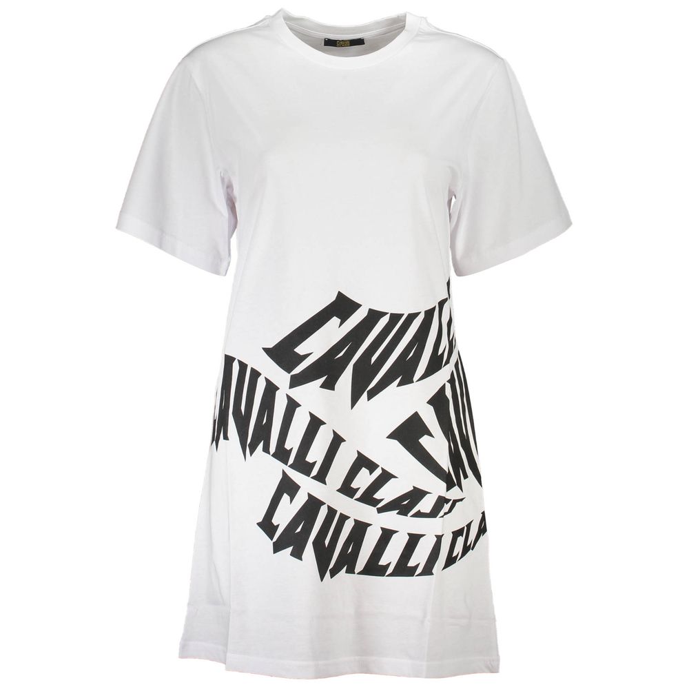 Cavalli Class White Cotton Women Dress | Regal Royce