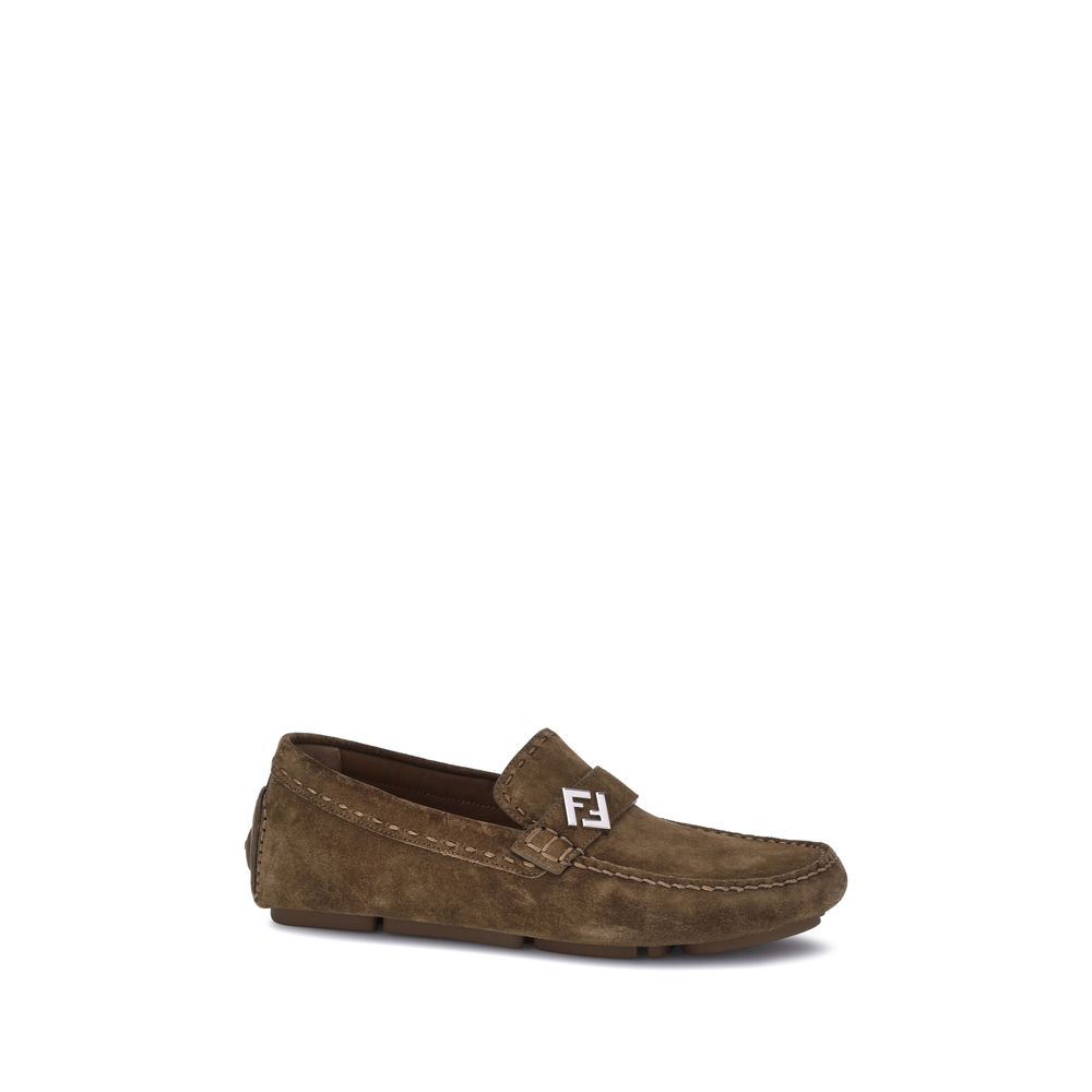 Fendi Brown Rubber Slip-On Loafers | Regal Royce