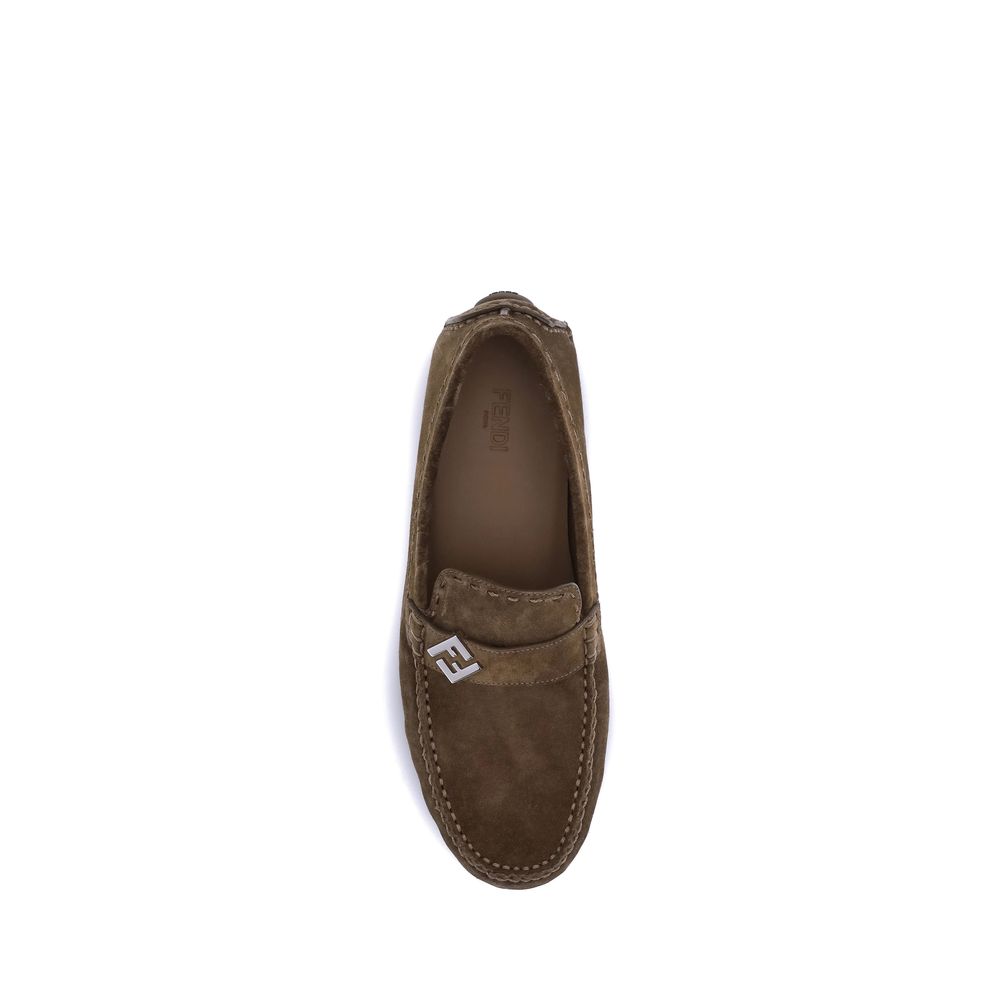 Fendi Brown Rubber Slip-On Loafers | Regal Royce