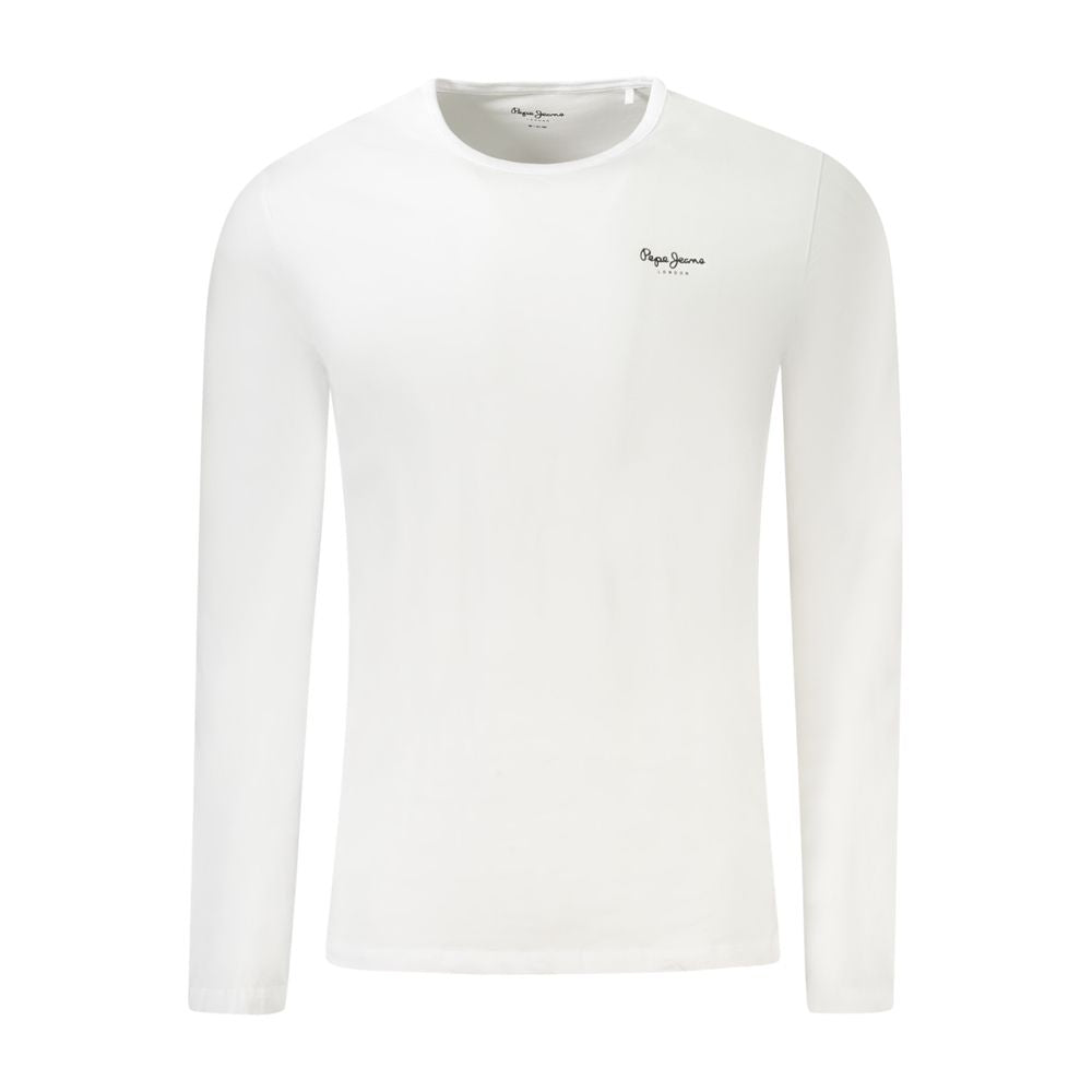 Pepe Jeans Bianco Cotton Men's T-Shirt | Regal Royce