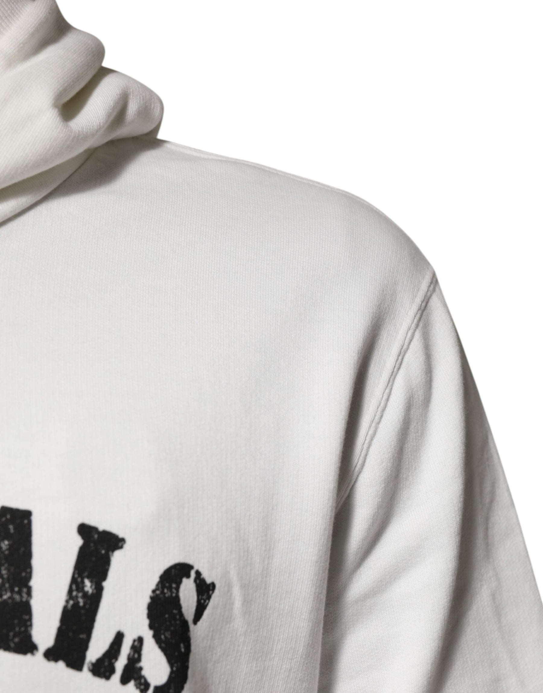 Dolce & Gabbana White Cotton DG ROYAL Print Hooded Sweater | Regal Royce