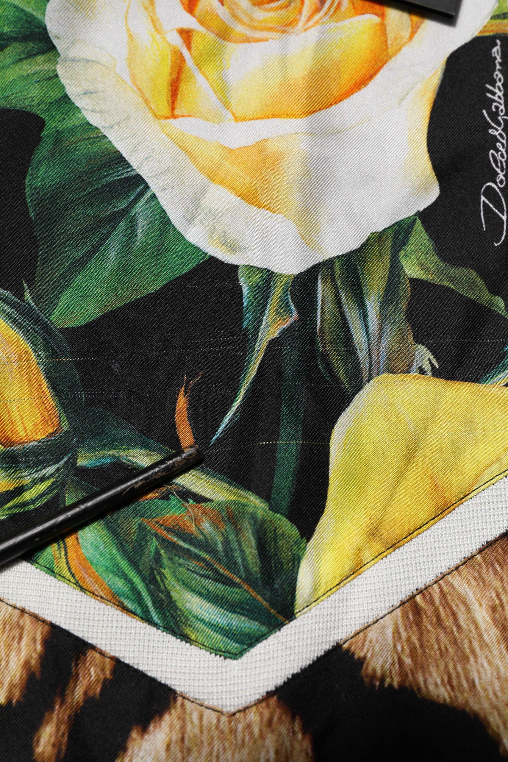 Dolce & Gabbana Black Silk Floral Crew Neck Pullover Sweater | Regal Royce