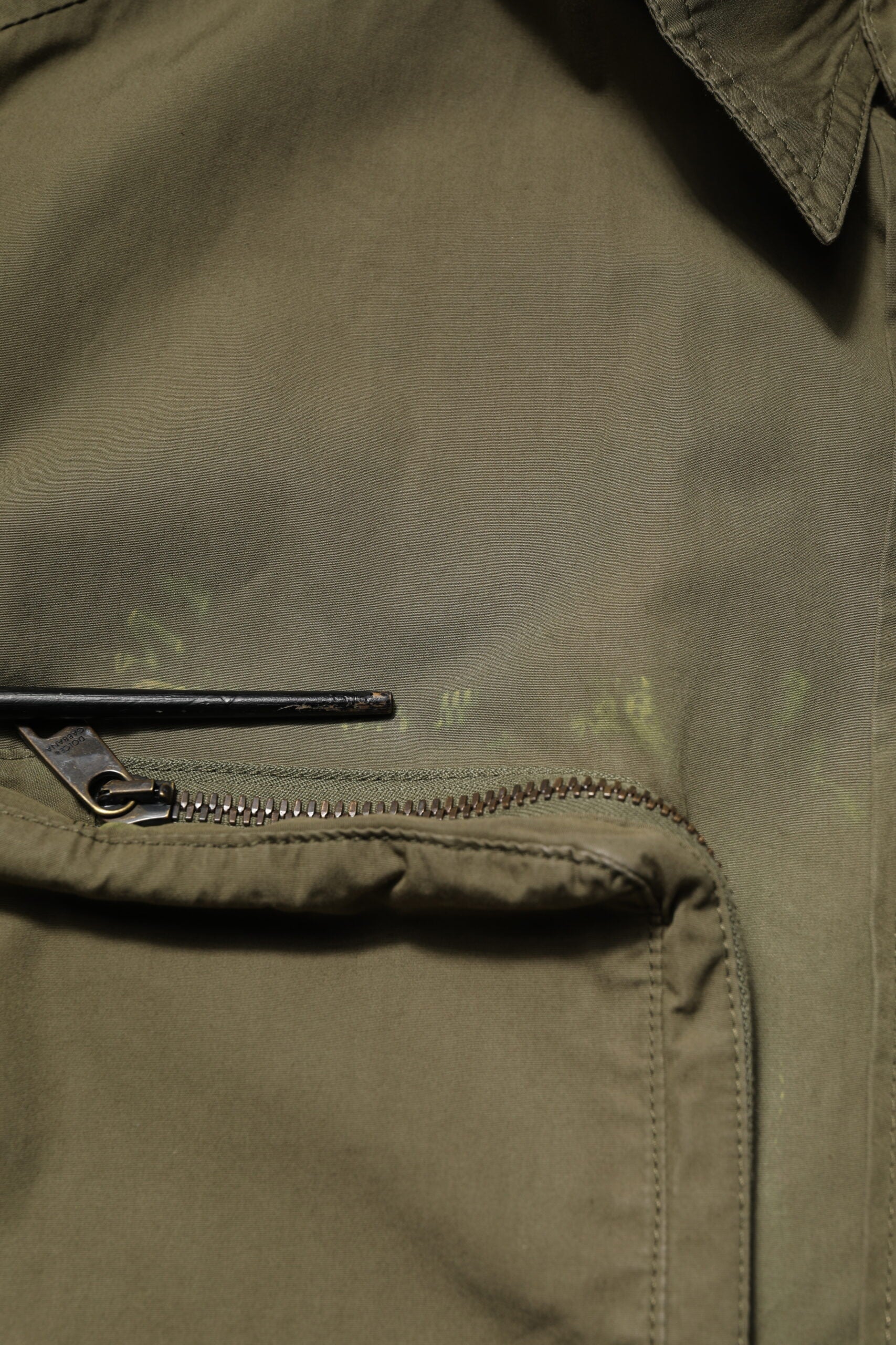 Dolce & Gabbana Army Green Button Down Long Sleeves Shirt | Regal Royce