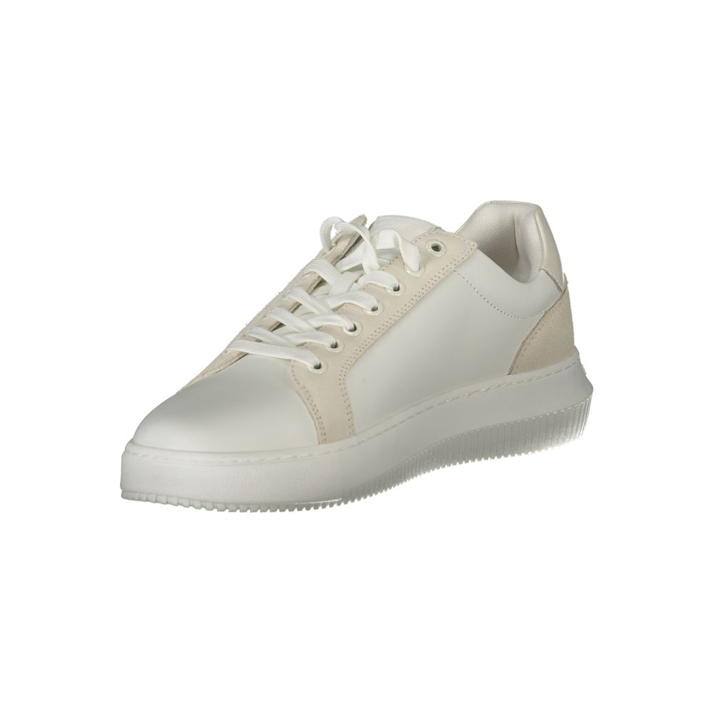 Calvin Klein White Polyurethane Men Sneaker | Regal Royce