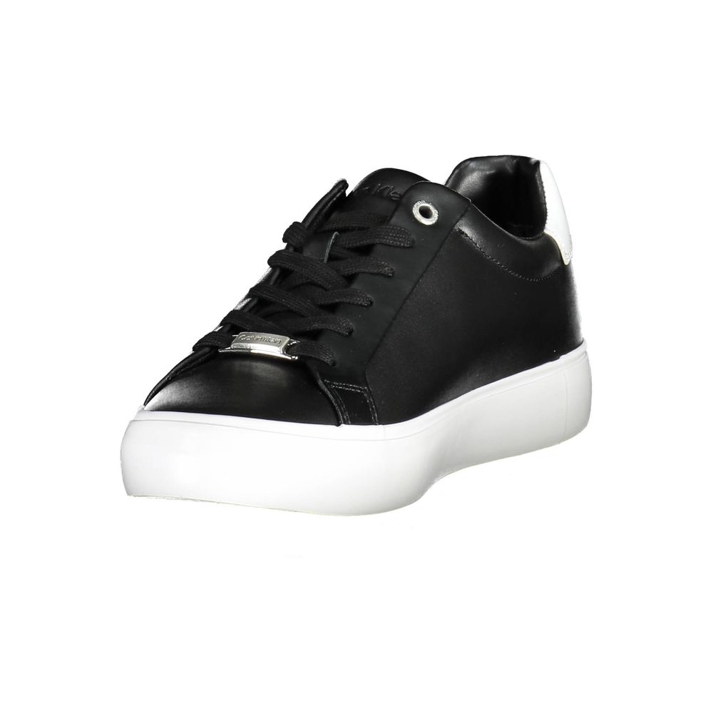 Calvin Klein Black Leather Women Sneaker | Regal Royce