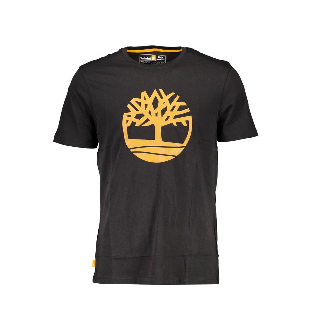 Timberland Black Organic Cotton Men T-Shirt | Regal Royce