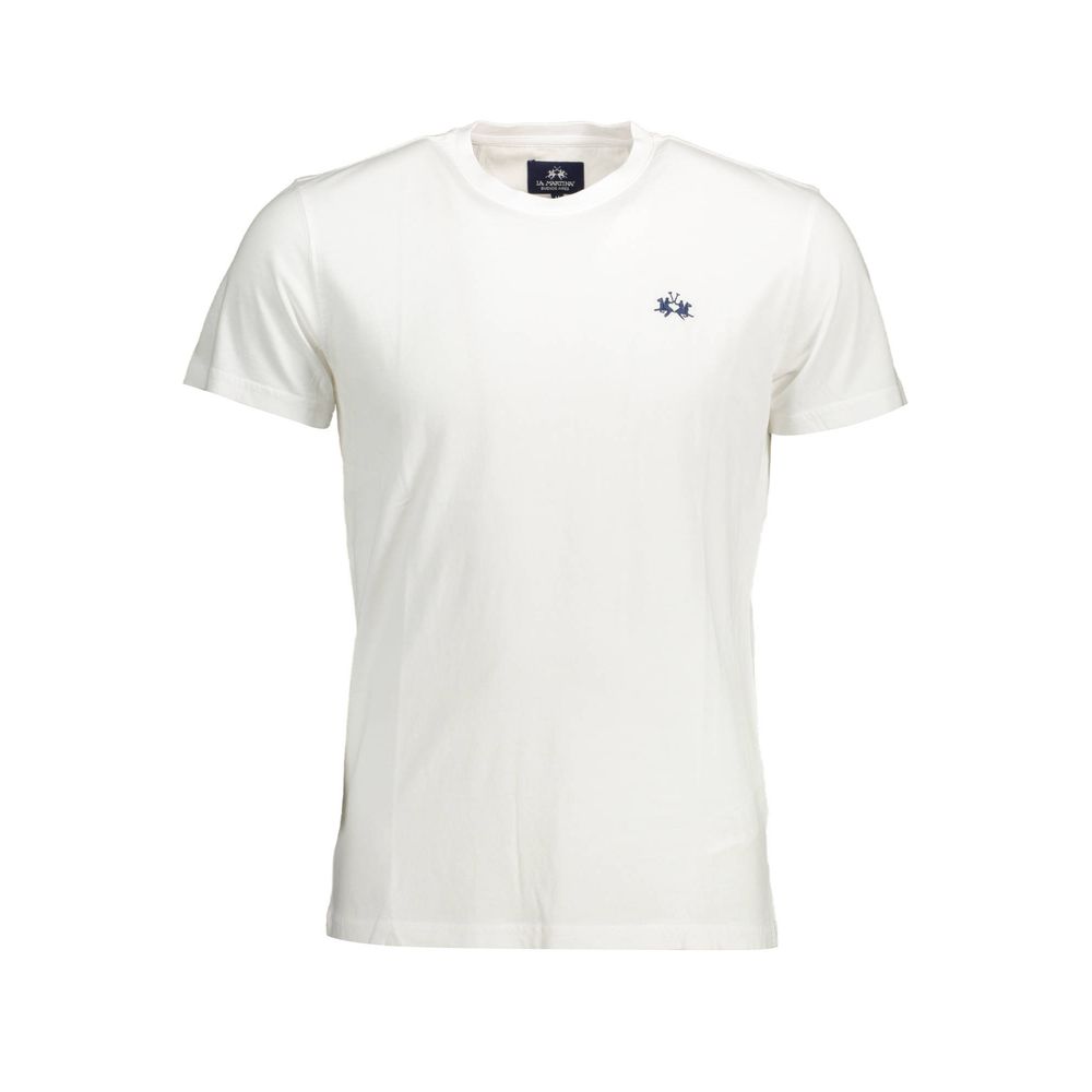 La Martina Bianco Cotton Men T-Shirt | Regal Royce
