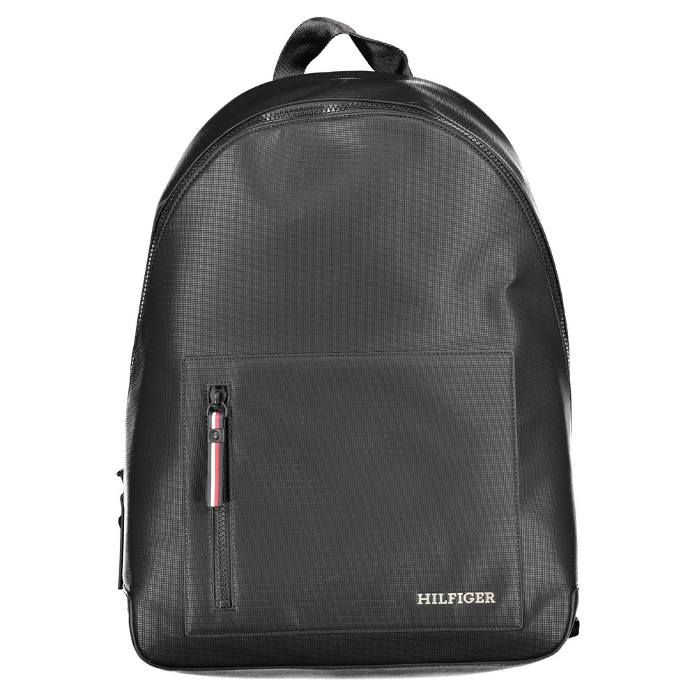 Tommy Hilfiger Black Polyurethane Men's Backpack | Regal Royce