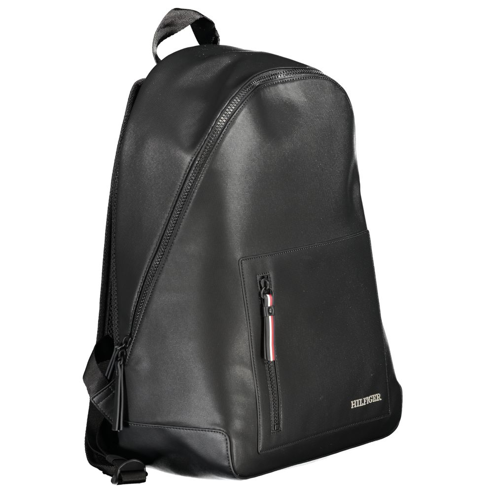 Tommy Hilfiger Black Polyurethane Men's Backpack | Regal Royce