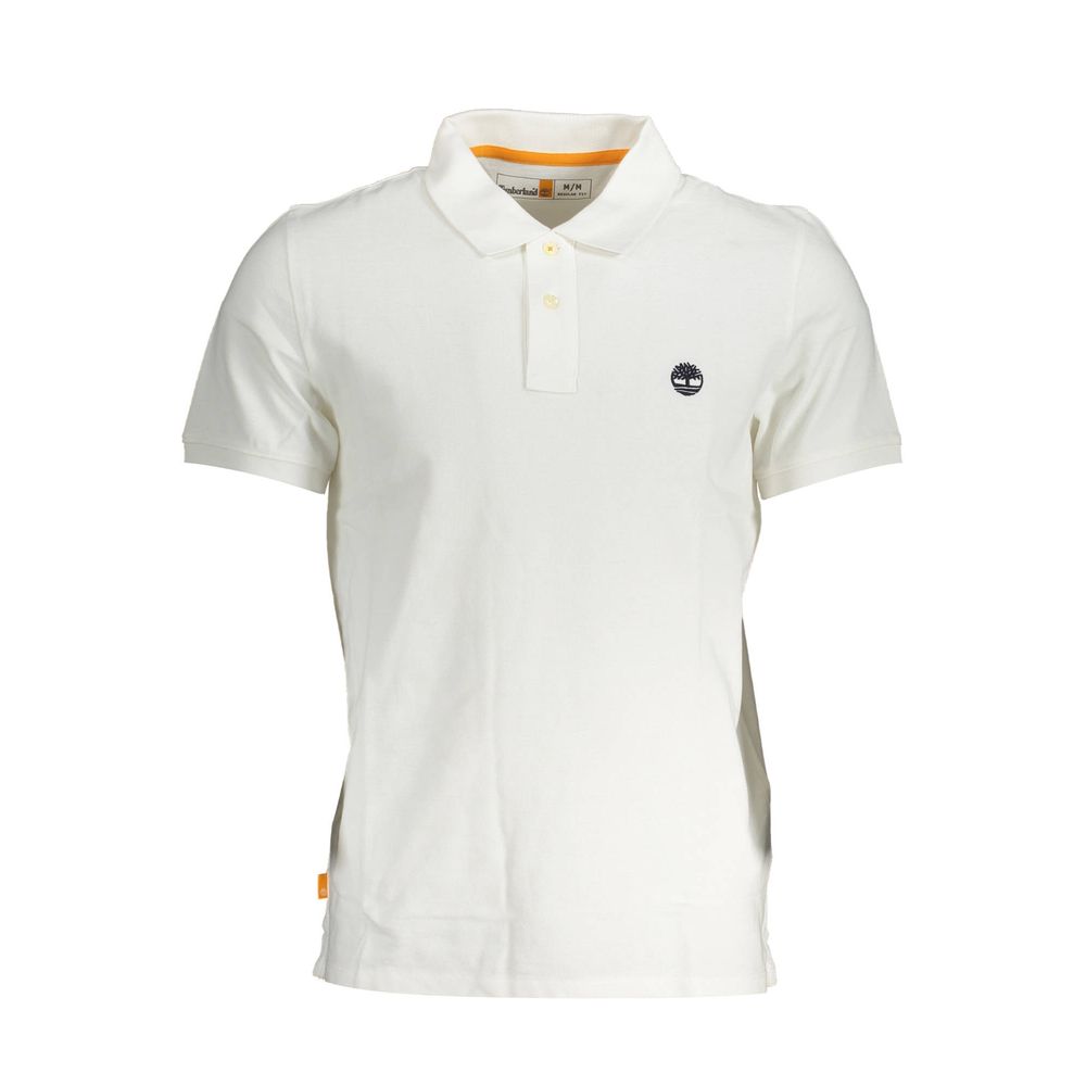 Timberland White Cotton Men Polo Shirt | Regal Royce