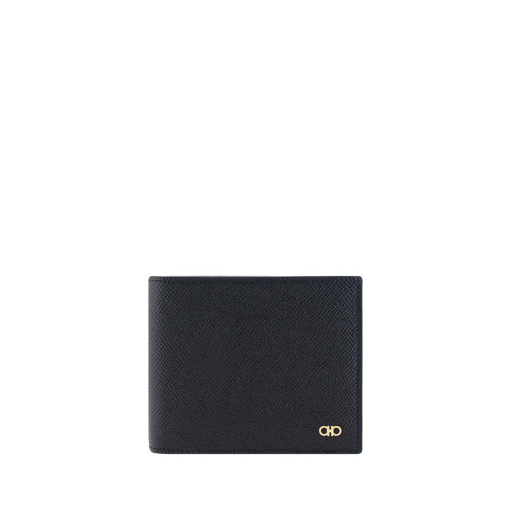 Ferragamo Black Calf Leather Bos Taurus Wallet | Regal Royce