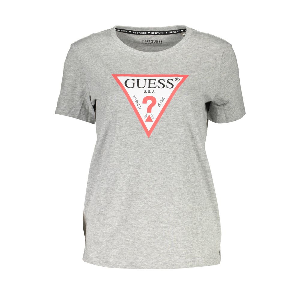Guess Jeans Gray Cotton Women T-Shirt | Regal Royce