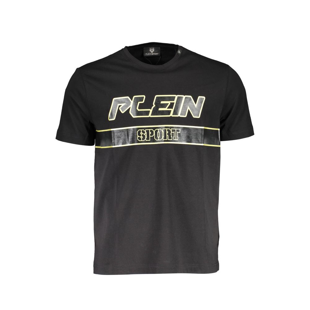 Plein Sport Black Cotton Men's T-Shirt | Regal Royce