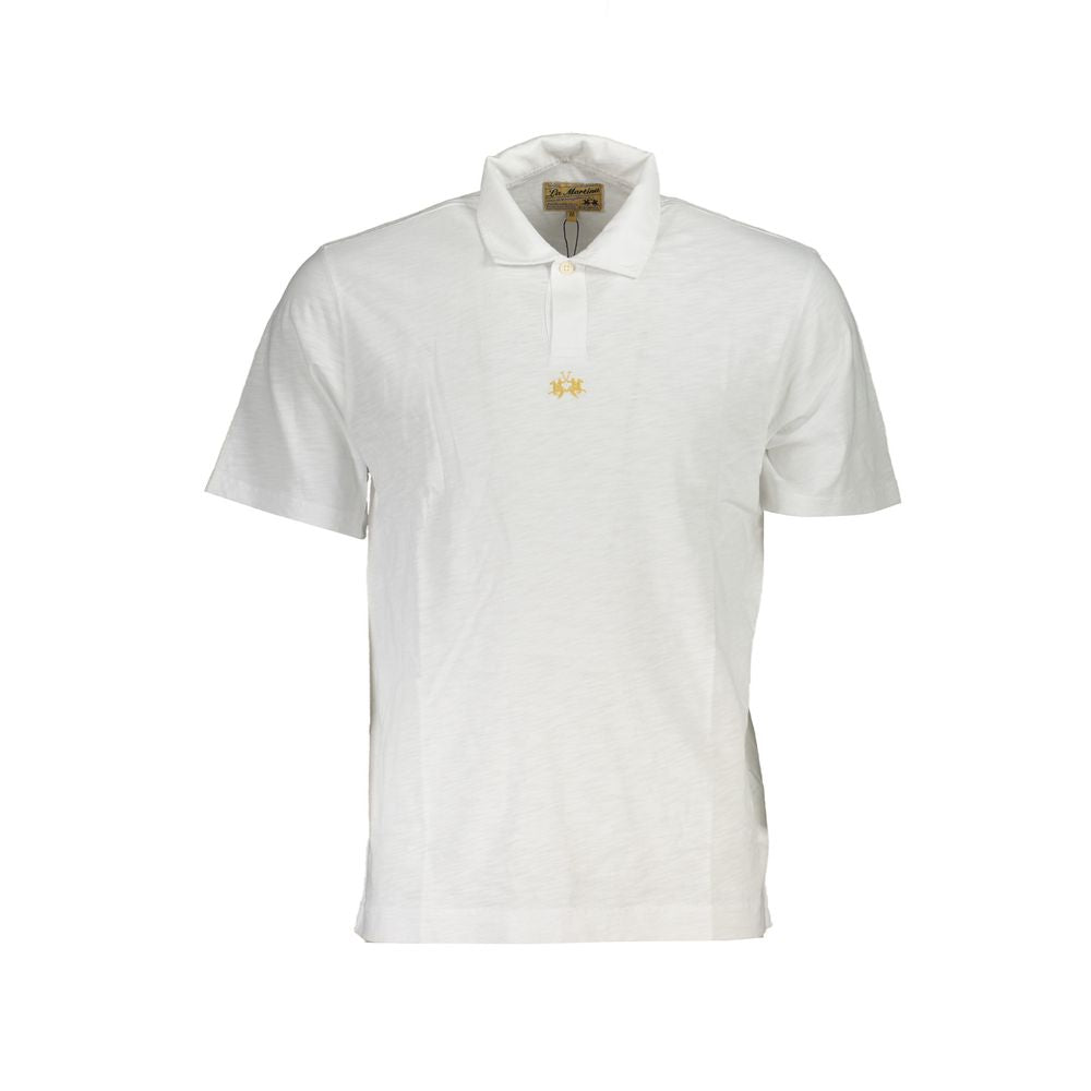 La Martina White Cotton Men's Polo Shirt | Regal Royce