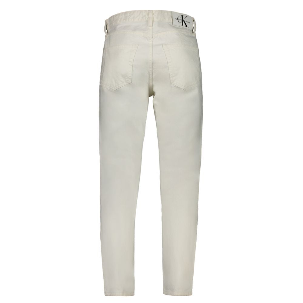Calvin Klein White Cotton Men Jeans | Regal Royce