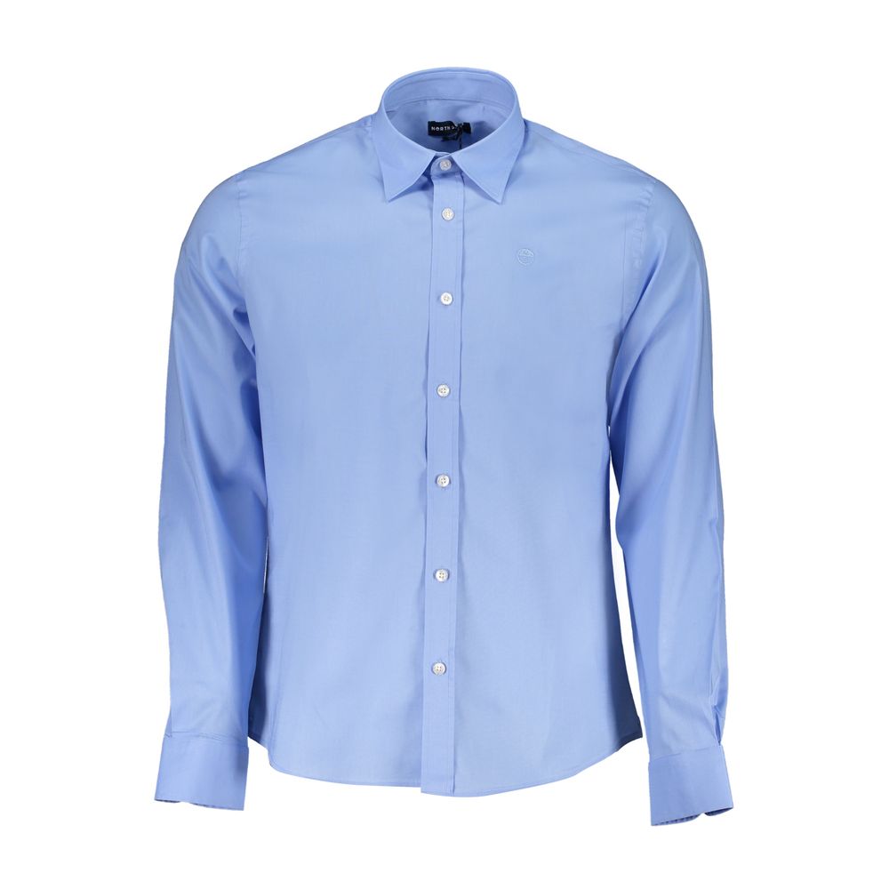 North Sails Light Blue Cotton Men Shirt | Regal Royce
