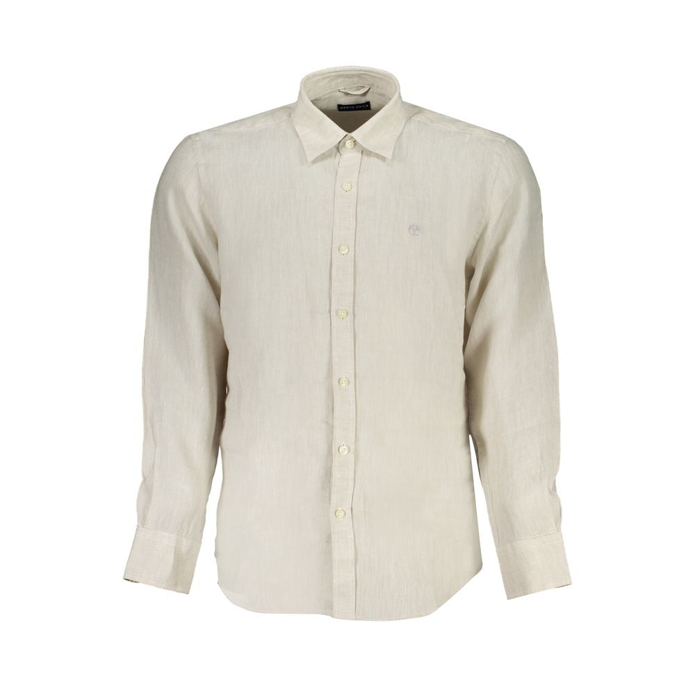 North Sails Beige Linen Men Shirt | Regal Royce