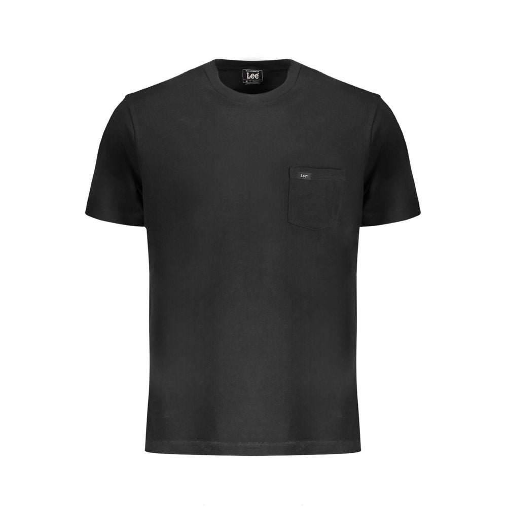 Lee Black Cotton Men T-Shirt | Regal Royce
