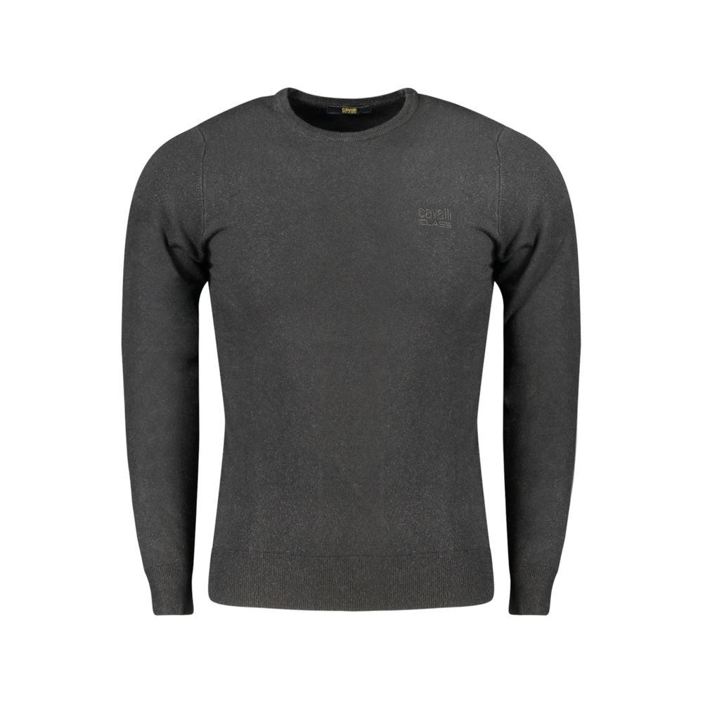 Cavalli Class Black Viscose Sweatshirt | Regal Royce