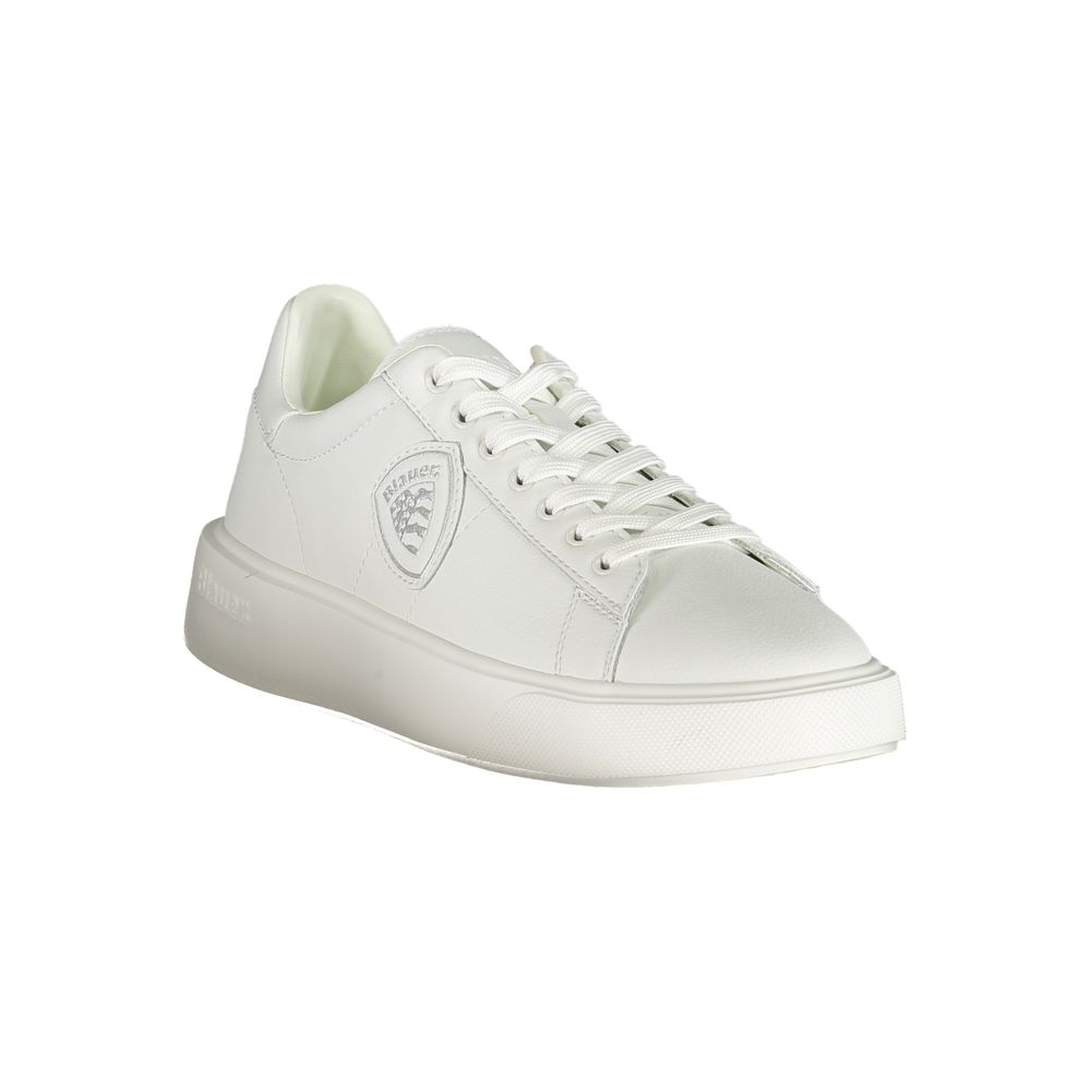 Blauer White Polyurethane Men Sneaker | Regal Royce