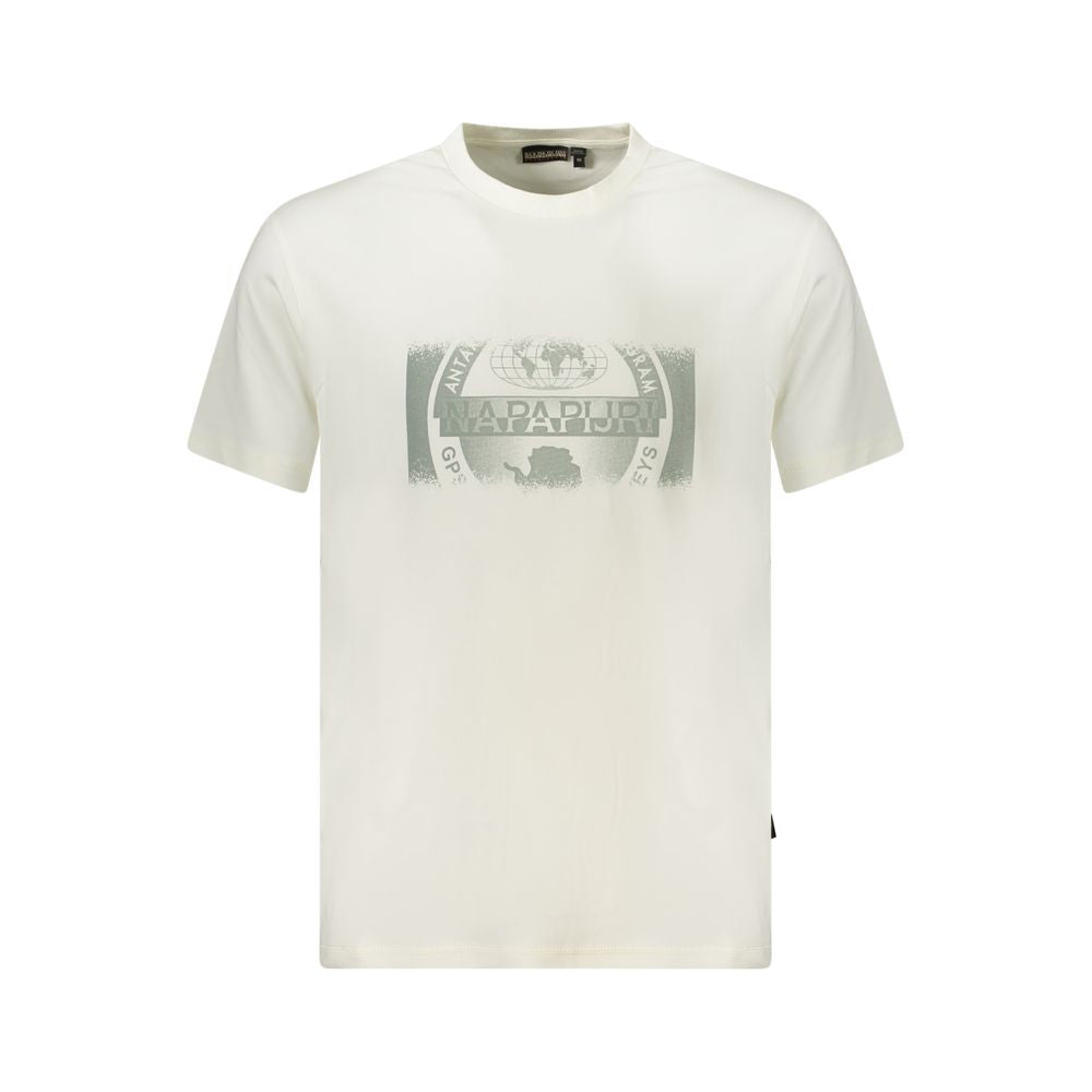 Napapijri White Cotton Men's T-Shirt | Regal Royce