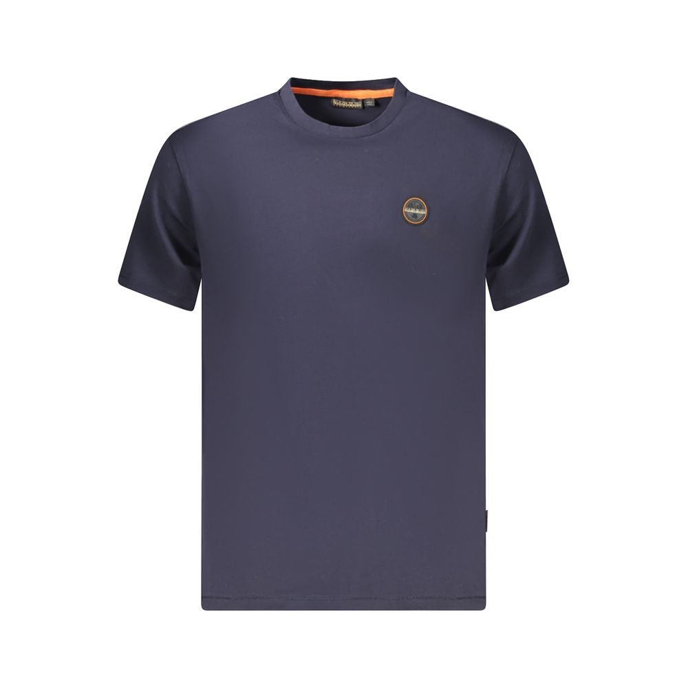 Napapijri Blue Organic Cotton Men T-Shirt | Regal Royce