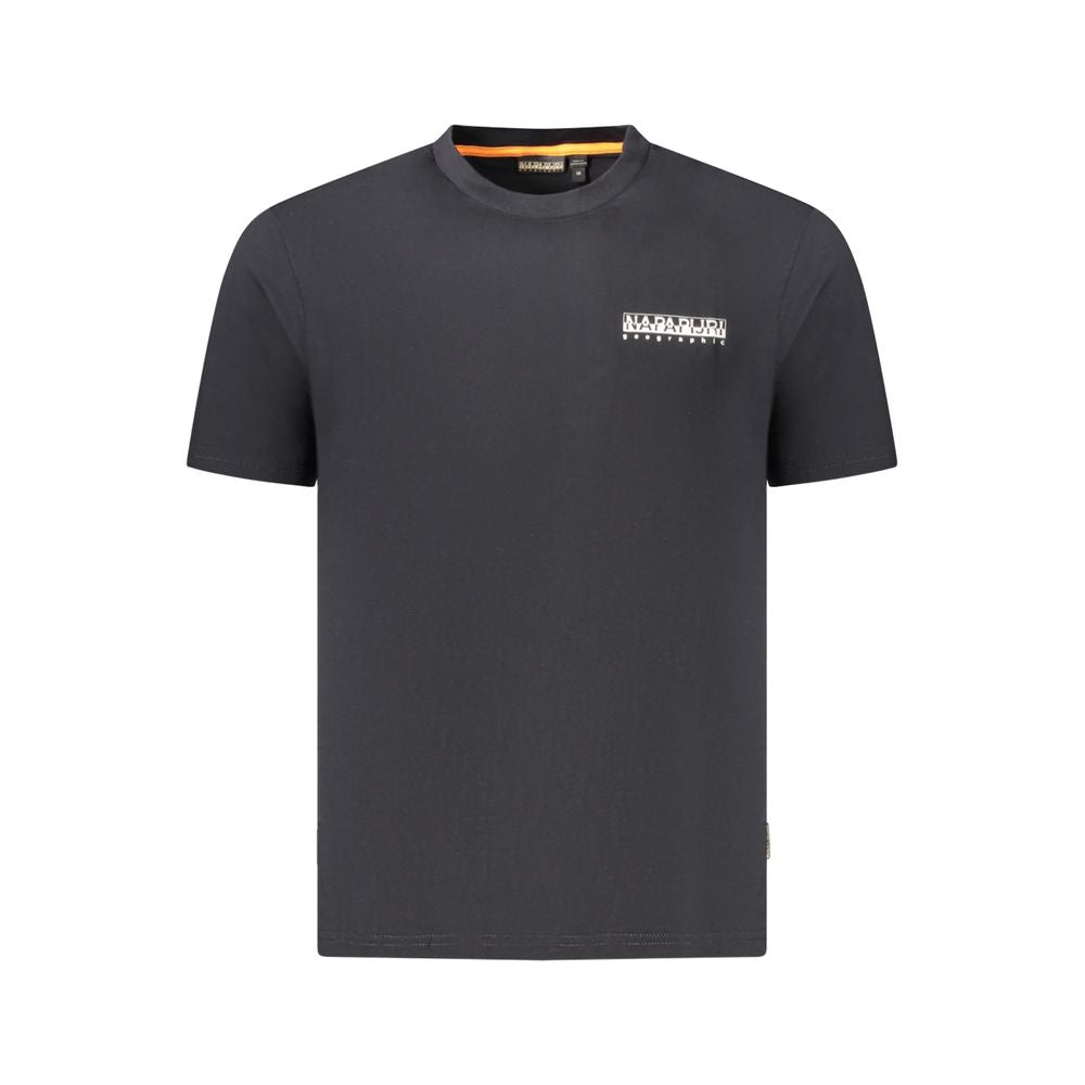Napapijri Black Cotton Men T-Shirt | Regal Royce