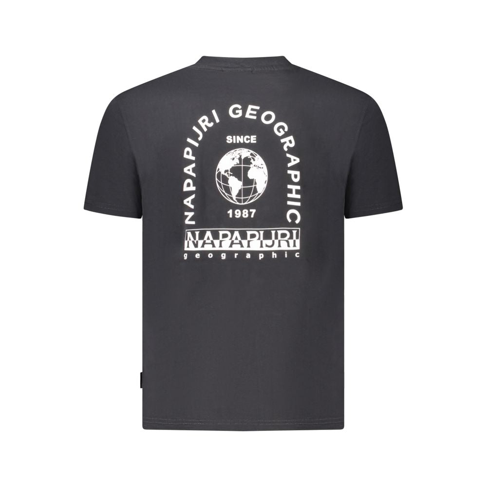 Napapijri Black Cotton Men T-Shirt | Regal Royce