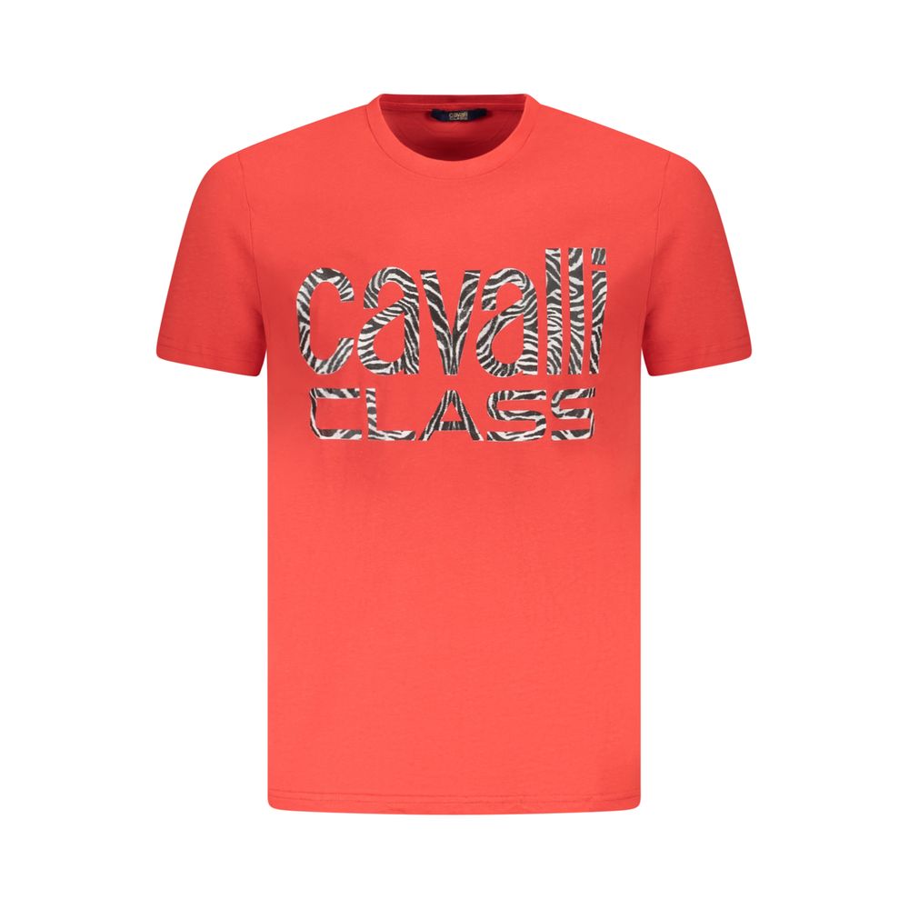 Cavalli Class "Rosso Cotton Men T-Shirt" | Regal Royce